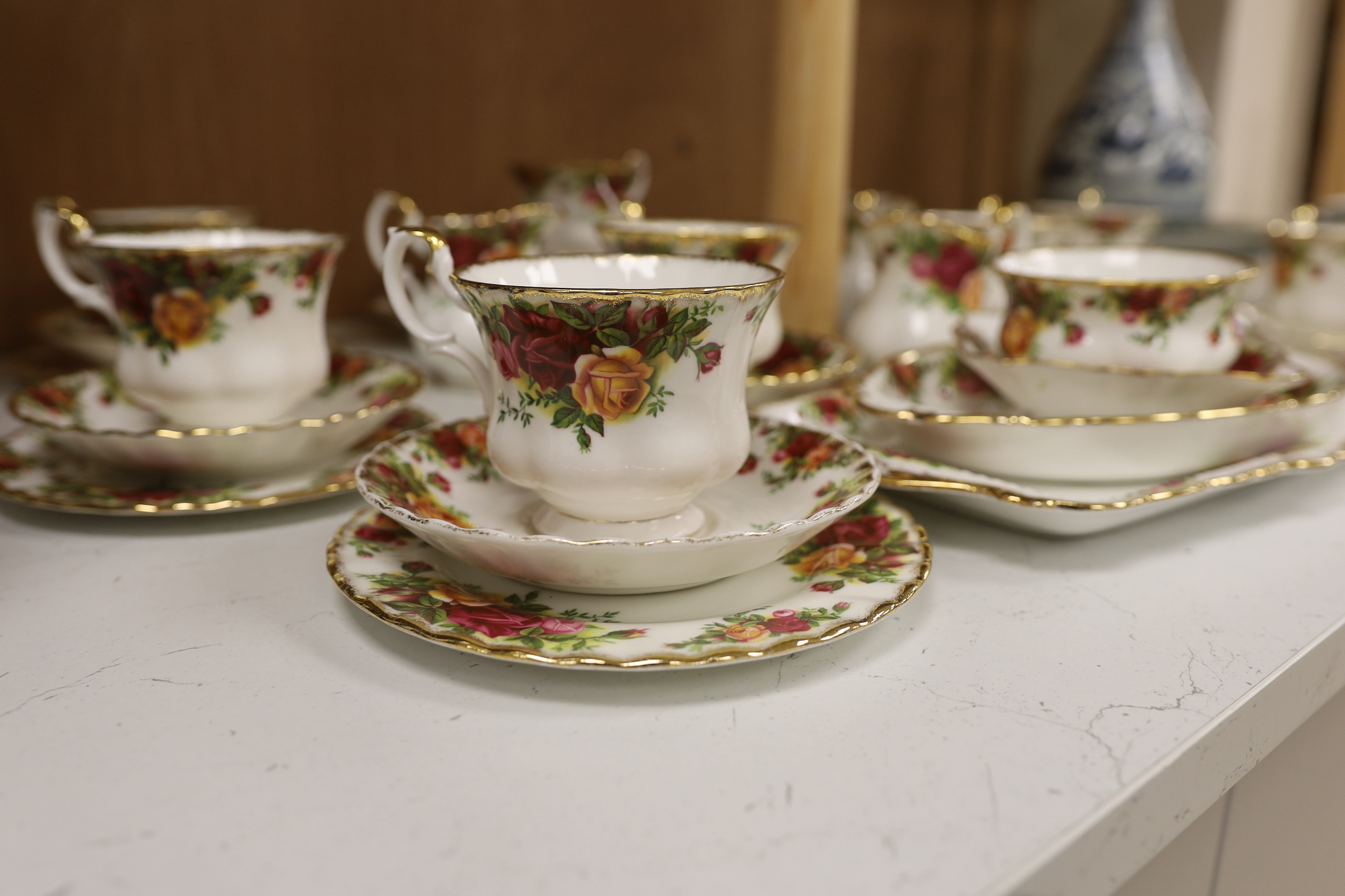 A small collection Royal Albert Old Country Roses tea / dinner wares